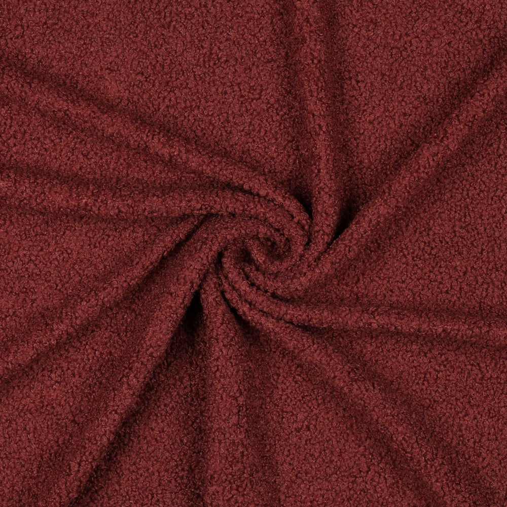 Zachte teddy faux fur in de kleur rouche.