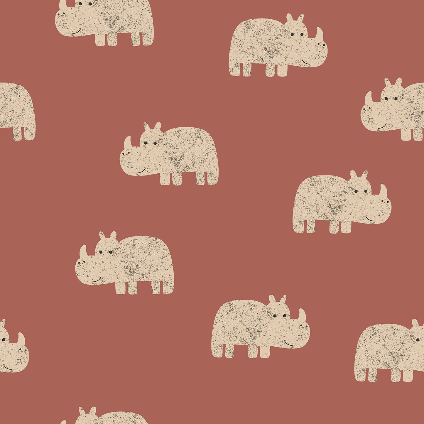 French terry crepe neushoorn in de kleur brique.