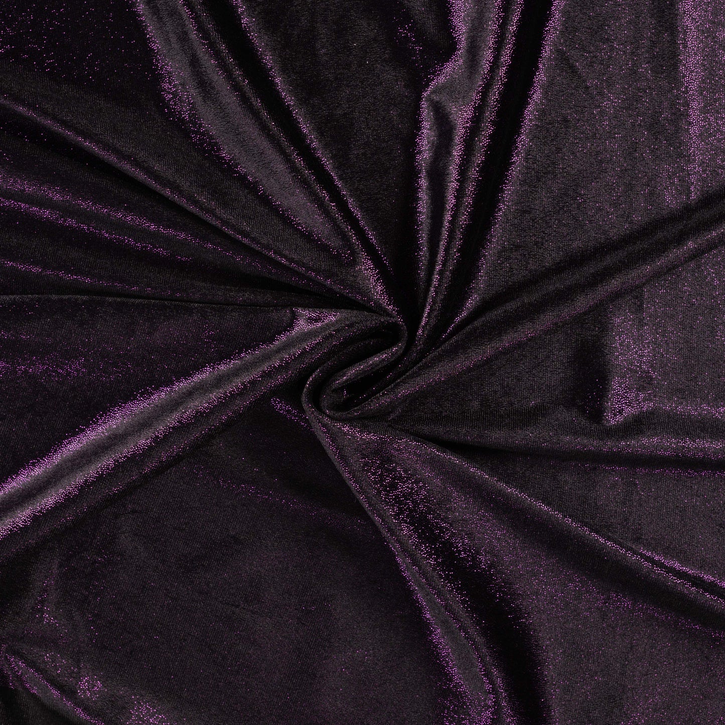 Paarse velvet stof met paarse foil glitter.