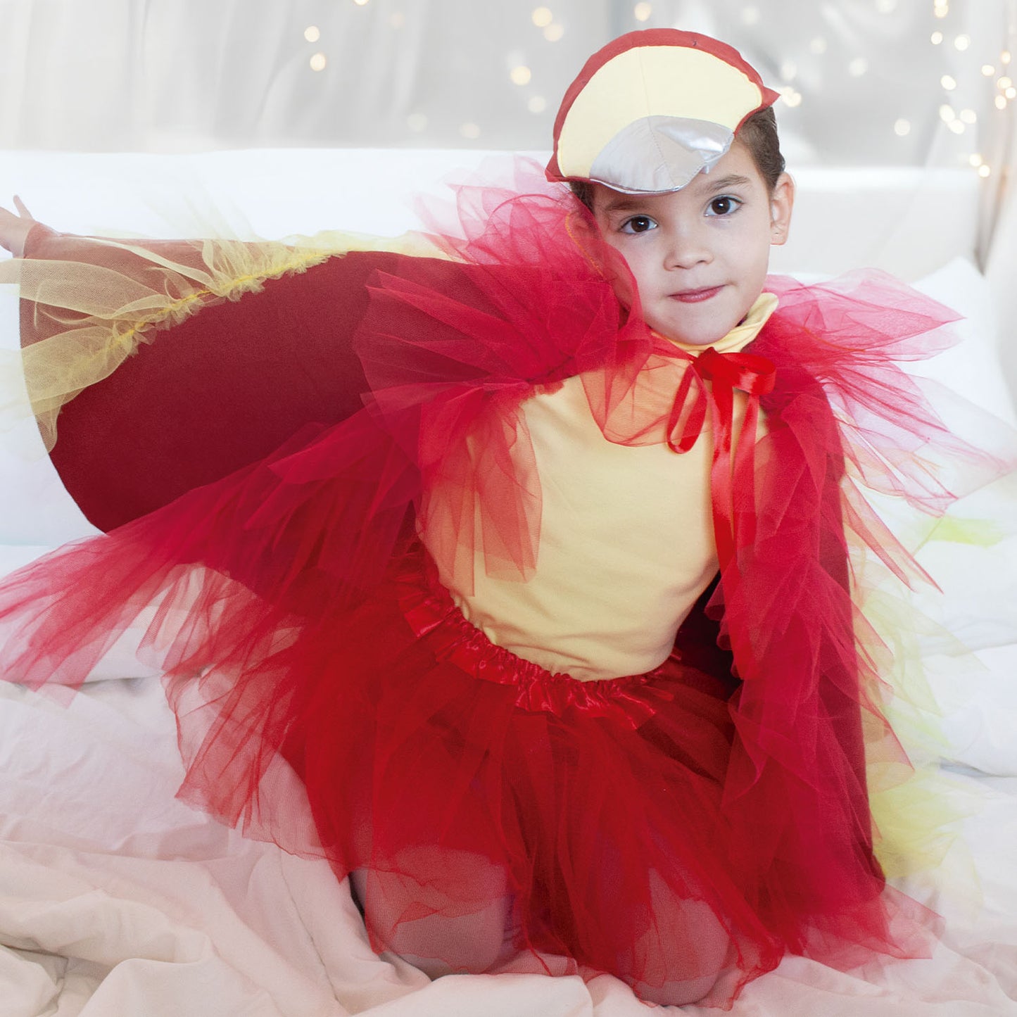 Rok gemaakt van rode tule.