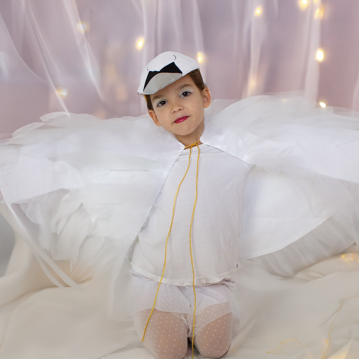 Wiite tule gebruikt voor verkleedkleren.