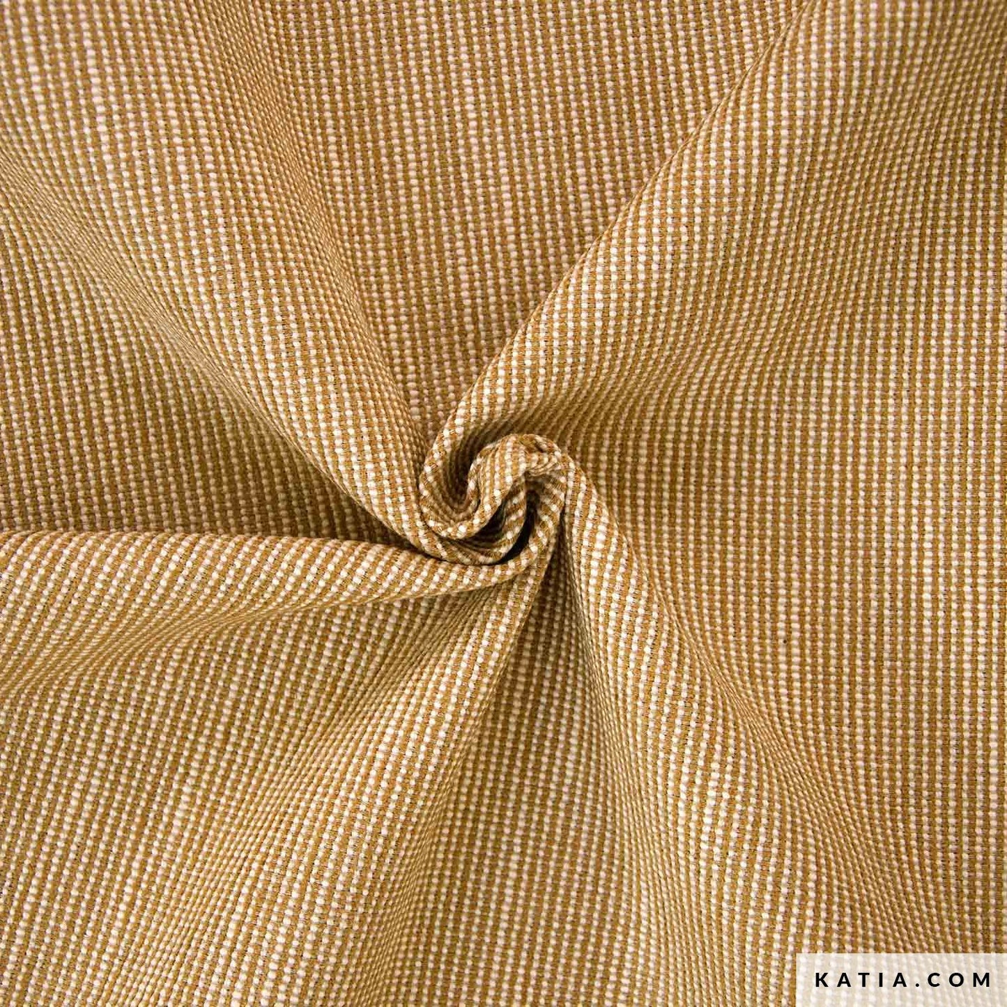 Camel kleurige katoenen canvas met rustiek textuur, voor bijvoorbeeld het maken van een tas of kussen.