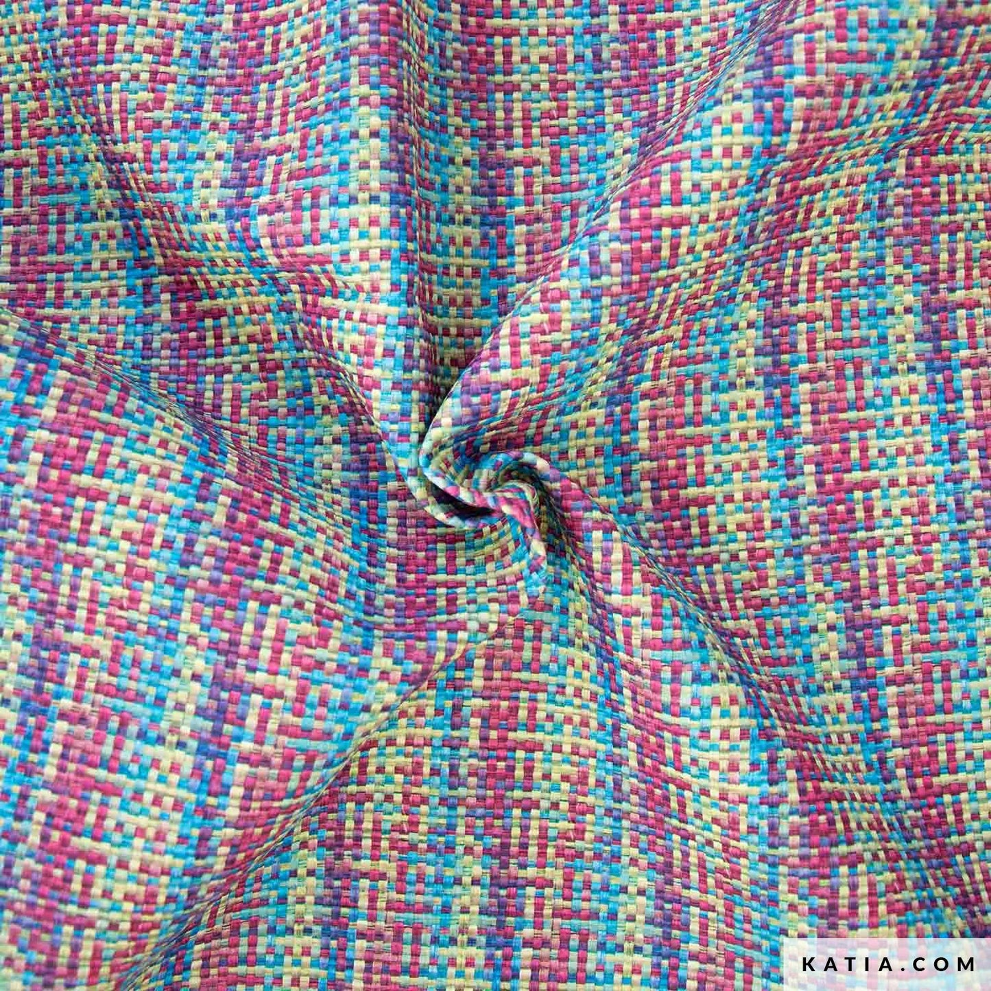 Multicolor gevlochten kunstleer in vrolijke kleuren voor bijvoorbeeld het maken van een hippe tas.