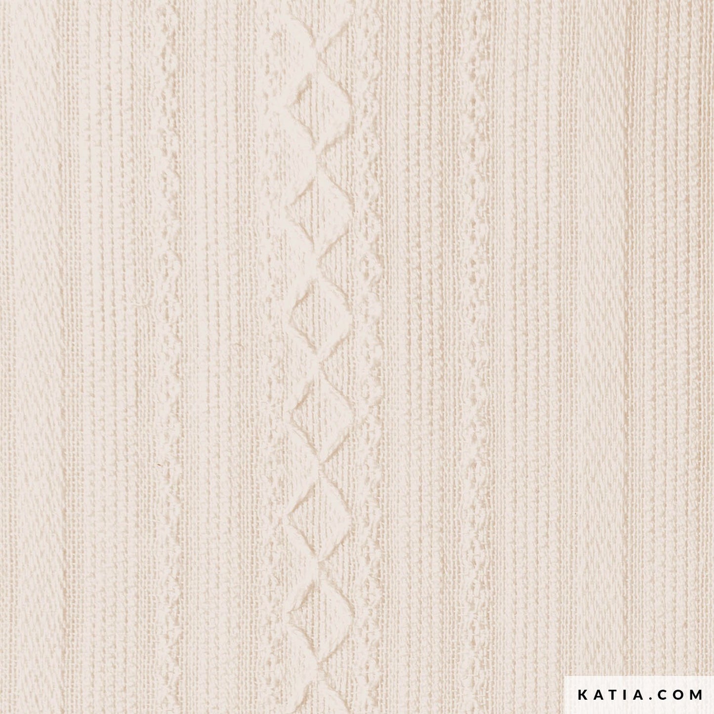 Geborduurde katoen met jacquard design in ecru.